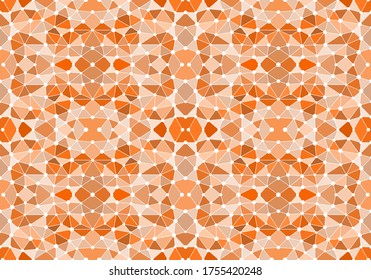 Patrón de mosaico sin costuras de color naranja. Resumen de fondo geométrico para fondo de fondo, fondo, banner, ilustración, tela y otras aplicaciones. Vector.