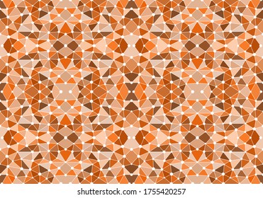 Patrón de mosaico sin costuras de color naranja. Resumen de fondo geométrico para fondo de fondo, fondo, banner, ilustración, tela y otras aplicaciones. Vector.