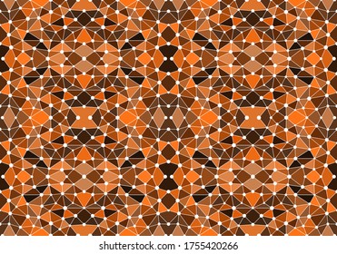 Patrón de mosaico sin costuras de color naranja. Resumen de fondo geométrico para fondo de fondo, fondo, banner, ilustración, tela y otras aplicaciones. Vector.