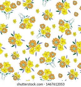 ัyellow and orange seamless pattern