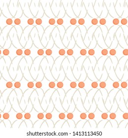 Orange seamless pattern, abstract geometric background
