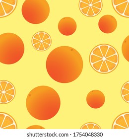 Orange seamless pattern for background.