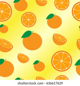 Orange Seamless Pattern Background