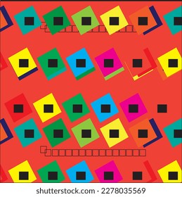 Fondo de patrón ininterrumpido naranja con contactos coloridos.Para diseño cerámica,cobertor.etc.