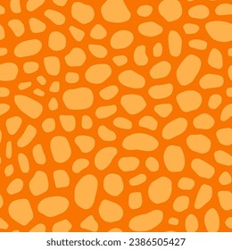 Patrón naranja sin soldadura con guijarros beiges