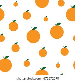 Orange seamless pattern design illustration. 