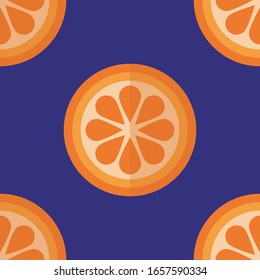 Orange seamless pattern flat design