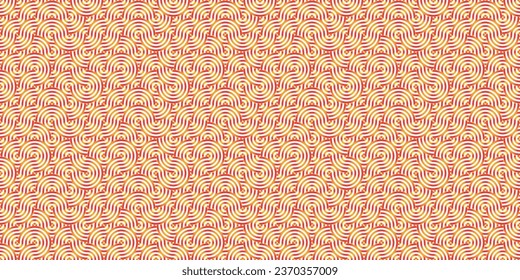 orange seamless pattern in oriental geometric traditional style