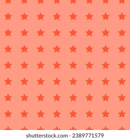 Orange seamless pattern with stars