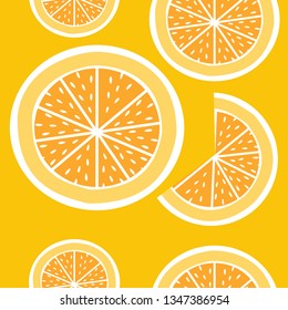 Orange seamless pattern. Seamless vector background.