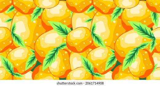 Orange seamless pattern vector design