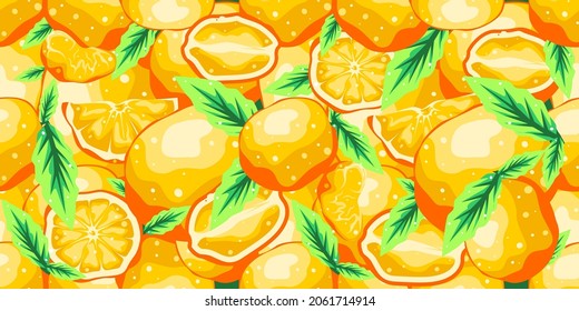 Orange seamless pattern vector design