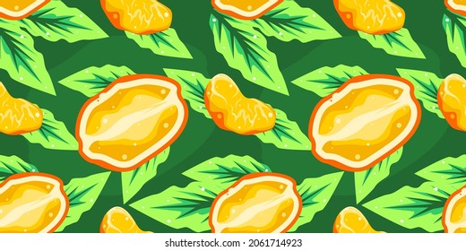 Orange seamless pattern vector design