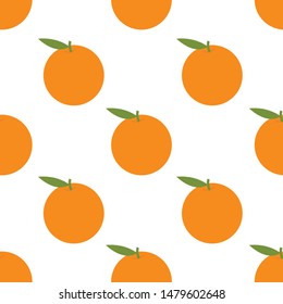 Orange seamless pattern vector file on isolated white background. It can be used for wallpaper, home decoration,Art, print, packaging design, fashion, etc.