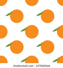 Orange seamless pattern vector file on isolated white background. It can be used for wallpaper, home decoration,Art, print, packaging design, fashion, etc.