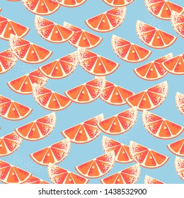 Orange seamless pattern. Vegan, vegetarian food