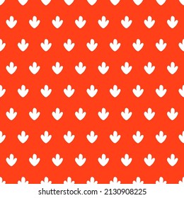 Orange seamless pattern with white cactus.