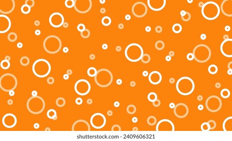 Patrón naranja sin soldadura con círculos blancos