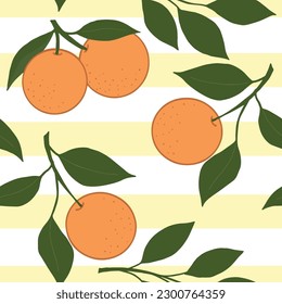 Orange seamless patterns. Cool abstract and fruit design concept. For fashion fabrics, kid’s clothes, home decor, quilting, T-shirts, cards and templates, scrapbook and other digital needs