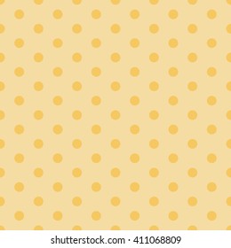 Orange Seamless Polka Dots Pattern