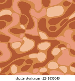 Orange Seamless Summer Beautiful Decor Background. Gradient Continuous Elegant Decorative Artwork, Seamless Backdrop. Purple Repetitive Nature Modern Ornament Design. 