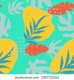 Orange Seamless Summer Bloom Shape Print. Hippie Endless Classic Vintage Decor, Seamless Wallpaper. Bright Seamless Fashion Garden Surface Background. 