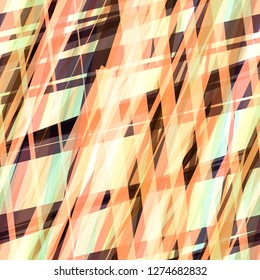 Orange seamless texture from intersecting stripes. Abstract vector background for web page, banners backdrop, fabric, home decor, wrapping