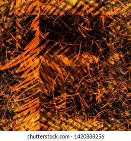 Orange seamless texture with strokes. Abstract vector background for web page, banners backdrop, fabric, home decor, wrapping