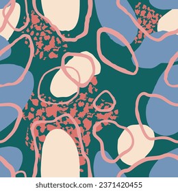 Orange Seamless Trend Isolated Shape Print. Bright Seamless Fashion Simple Fabrics, Seamless Background. Purple Endless Summer Trendy Ornament Paper