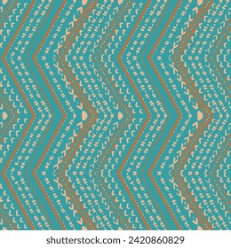 orange seamless vector texture with stripe border pattern on green background