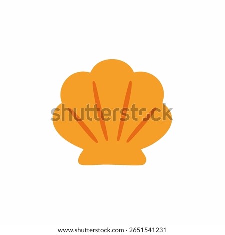 Orange seashell graphic vector illustration