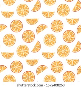 Orange segments a seamless background in style of a mosaic 