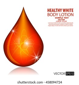 Orange Serum or Collagen and Vitamin Background Skin Care Cosmetic.