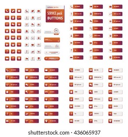 Orange service button pack for business
