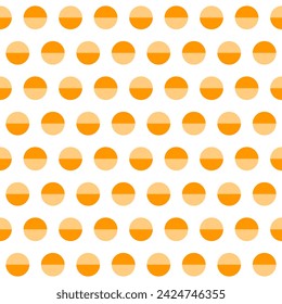 Orange shade circle pattern. Circle vector seamless pattern. Decorative element, wrapping paper, wall tiles, floor tiles, bathroom tiles.	