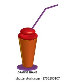 imagen de clip 3D de batido naranja.en las artes gráficas, se refiere a imágenes prefabricadas utilizadas para ilustrar cualquier medio. imagen de clip 