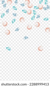 Orange Shellfish Background Transparent Vector. Snail Decoration Set. Tropical Design. Gray Starfish Aquatic Texture. Navy Shell.