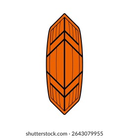 Orange shield protects on white defense in combat gear