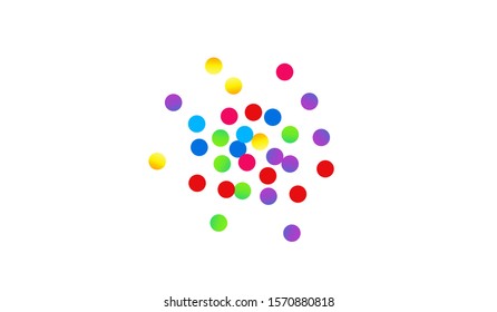 Orange Shine Top Background. Carnaval Polka Postcard. Top Backdrop. Yellow Polka Carnaval Design. Dot Effect Postcard.