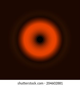 Orange shiny button abstract vector