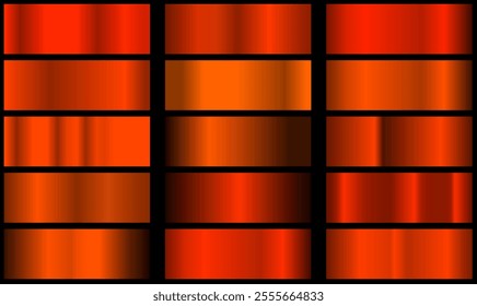 Orange shiny gradient, metallic foil texture. High quality vector gradients. Shiny metallic background. Design element..