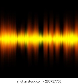 Orange shiny sound waveform