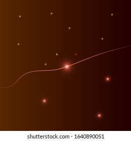 Orange shiny strip with luminous lights