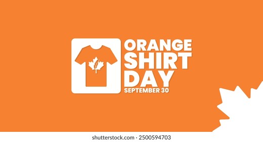 Orange shirt day, Every Child Matters, September 30, national day for truth and reconciliation, social media post, poster, card greeting, event, website, banner concept, vector illustration, Canada.