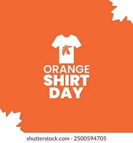 Orange shirt day, Every Child Matters, September 30, national day for truth and reconciliation, social media post, poster, card greeting, event, website, banner concept, vector illustration, Canada.