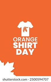 Orange shirt day, Every Child Matters, September 30, national day for truth and reconciliation, social media post, poster, card greeting, event, website, banner concept, vector illustration, Canada.