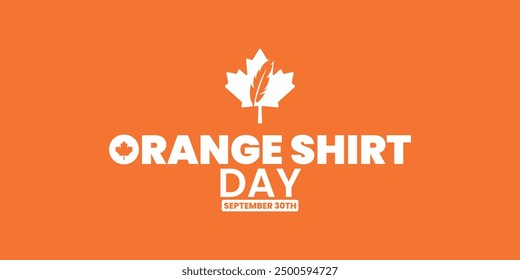 Orange shirt day, Every Child Matters, September 30, national day for truth and reconciliation, social media post, poster, card greeting, event, website, banner concept, vector illustration, Canada.