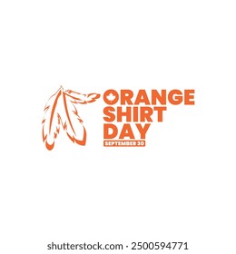 Orange shirt day, Every Child Matters, September 30, national day for truth and reconciliation, social media post, poster, card greeting, event, website, banner concept, vector illustration, Canada.