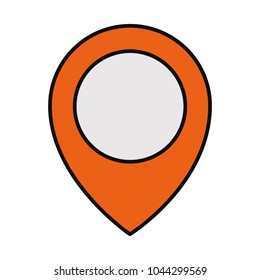 orange signal location vector illustration