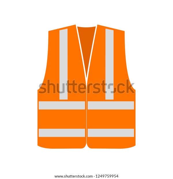 Orange Signal Vest Reflective Stripes Vector Stock Vector (Royalty Free ...